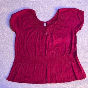 Magenta Scrunched Blouse